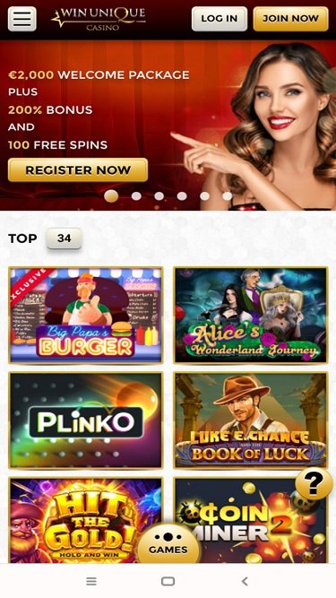 Présentation de win casino unique